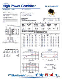Datasheet ZA3CS-450-9W-N manufacturer Mini-Circuits