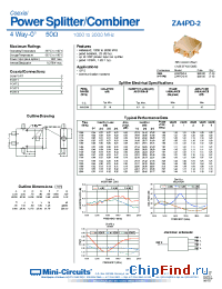 Datasheet ZA4PD-2-N производства Mini-Circuits