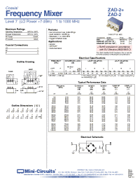 Datasheet ZAD-2+ manufacturer Mini-Circuits