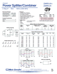 Datasheet ZAPD-21-S+ manufacturer Mini-Circuits