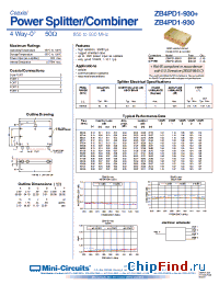 Datasheet ZB4PD1-8.4-N manufacturer Mini-Circuits