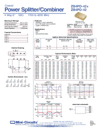 Datasheet ZB4PD-42-N manufacturer Mini-Circuits
