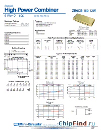 Datasheet ZB6CS-150-12W-N manufacturer Mini-Circuits