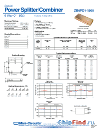 Datasheet ZB6PD1-1900-N manufacturer Mini-Circuits