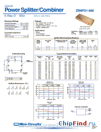 Datasheet ZB6PD1-900-S производства Mini-Circuits