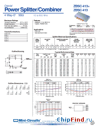 Datasheet ZBSC-413+ manufacturer Mini-Circuits