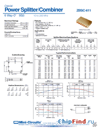 Datasheet ZBSC-611 manufacturer Mini-Circuits