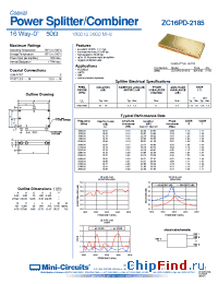 Datasheet ZC16PD-2185-S manufacturer Mini-Circuits