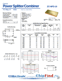 Datasheet ZC16PD-23-S manufacturer Mini-Circuits