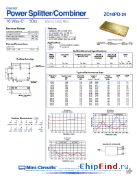 Datasheet ZC16PD-24-S manufacturer Mini-Circuits