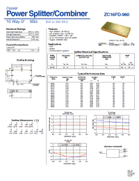 Datasheet ZC16PD-960-S manufacturer Mini-Circuits
