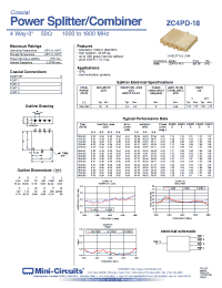 Datasheet ZC4PD-18-S manufacturer Mini-Circuits