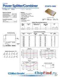 Datasheet ZC6PD-1900-S manufacturer Mini-Circuits