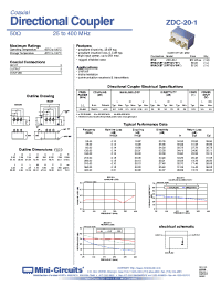 Datasheet ZDC-20-1 manufacturer Mini-Circuits