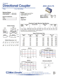 Datasheet ZDC-20-3-75 manufacturer Mini-Circuits