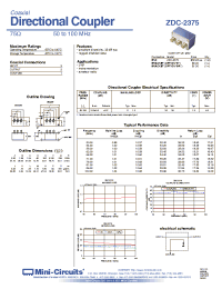 Datasheet ZDC-2375BR manufacturer Mini-Circuits