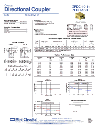 Datasheet ZFDC-10-1B+ manufacturer Mini-Circuits
