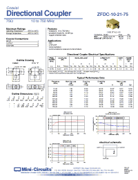 Datasheet ZFDC-10-21-75B manufacturer Mini-Circuits