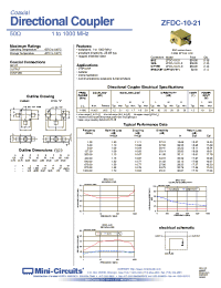 Datasheet ZFDC-10-21B manufacturer Mini-Circuits