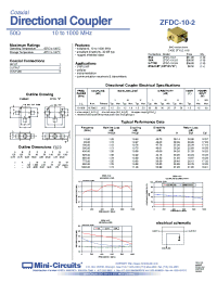 Datasheet ZFDC-10-2B-N manufacturer Mini-Circuits