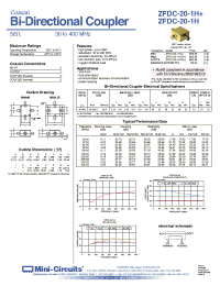 Datasheet ZFDC-20-1H+ manufacturer Mini-Circuits