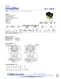 Datasheet ZFL-1000H manufacturer Mini-Circuits