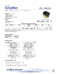 Datasheet ZFL-1000VH2B manufacturer Mini-Circuits