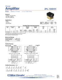 Datasheet ZFL-1000VHB manufacturer Mini-Circuits