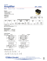 Datasheet ZFL-2000 manufacturer Mini-Circuits