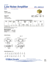 Datasheet ZFL-500HLN manufacturer Mini-Circuits