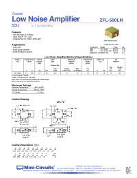 Datasheet ZFL-500LN manufacturer Mini-Circuits