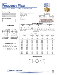 Datasheet ZFM-2-S+ manufacturer Mini-Circuits