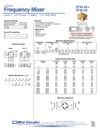 Datasheet ZFM-5X-S+ производства Mini-Circuits