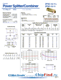 Datasheet ZFSC-12-11-S manufacturer Mini-Circuits
