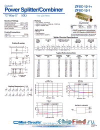 Datasheet ZFSC-12-1-S manufacturer Mini-Circuits
