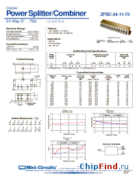 Datasheet ZFSC-24-11-75 manufacturer Mini-Circuits