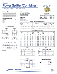Datasheet ZFSC-3-1B manufacturer Mini-Circuits