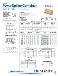 Datasheet ZFSC-8-1 manufacturer Mini-Circuits