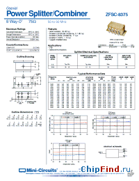Datasheet ZFSC-8375 manufacturer Mini-Circuits