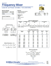 Datasheet ZFY-11-S manufacturer Mini-Circuits