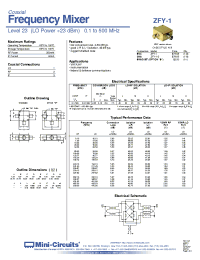 Datasheet ZFY-1B manufacturer Mini-Circuits