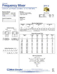 Datasheet ZFY-2B производства Mini-Circuits