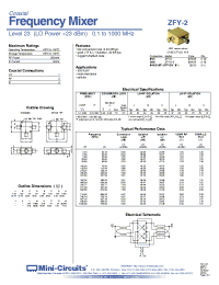 Datasheet ZFY-2B-S manufacturer Mini-Circuits