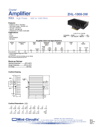 Datasheet ZHL-1000-3W manufacturer Mini-Circuits