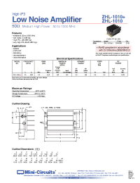 Datasheet ZHL-1010 manufacturer Mini-Circuits