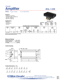Datasheet ZHL-1-2W-S manufacturer Mini-Circuits