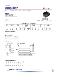 Datasheet ZHL-1A-S manufacturer Mini-Circuits