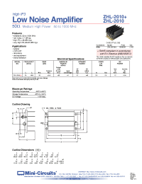 Datasheet ZHL-2010+ manufacturer Mini-Circuits