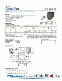 Datasheet ZHL-20W-13 производства Mini-Circuits