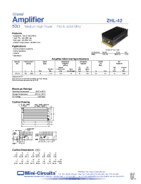 Datasheet ZHL-42 manufacturer Mini-Circuits